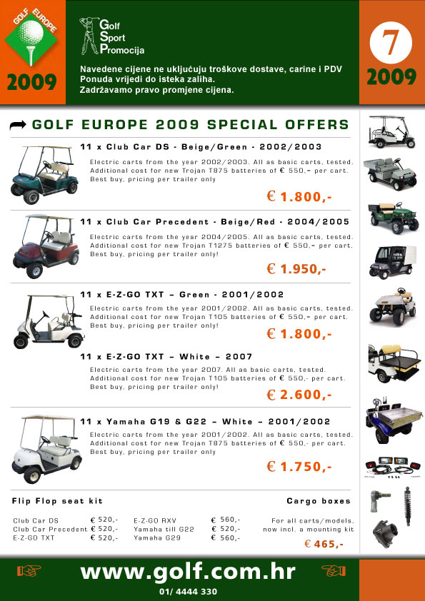 rabljena vozila za golf terene